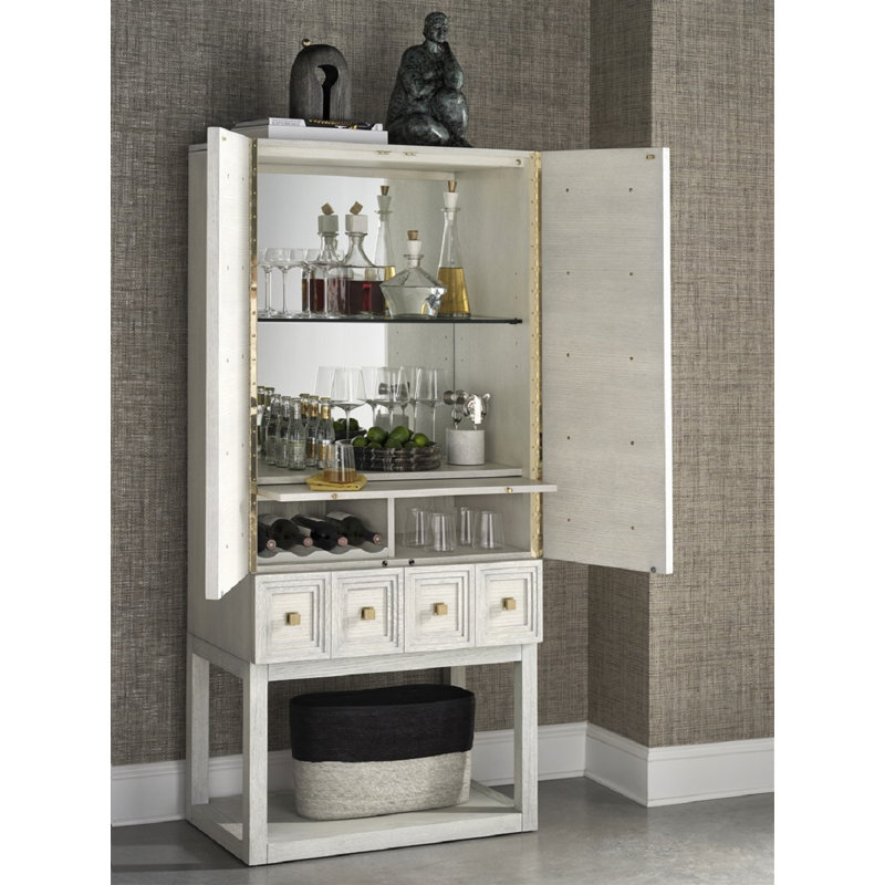 Adriano Solid Wood Bar Cabinet
