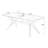 Nut-brown Rectangular Sintered Stone + Solid Wood Dining Table-124973181