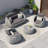 4-Person Outdoor Sofa Set with Arm Chairs, Woven Rope Design & Faux Marble Coffee Table, Waterproof Patio Seating Group-2069905444-2069905450