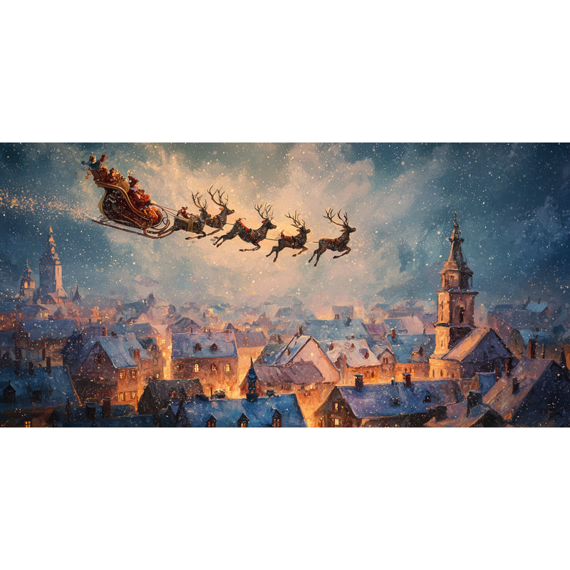 Art mural sur toile Santa, 27,5 po x 55 po