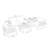 Outdoor Furniture Monterey 4 Seater Patio Chat Set with Coffee Table & Side Table-70572009-70572019