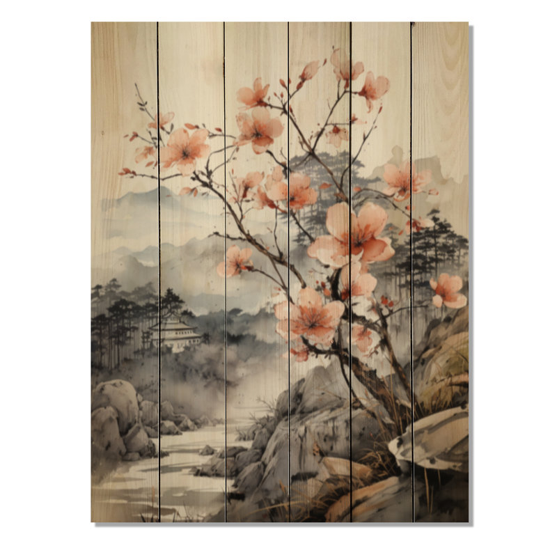 Asian Art Fantasy Sumi I sur impression sur bois, H 32 po x l 24 po x P 0,78 po