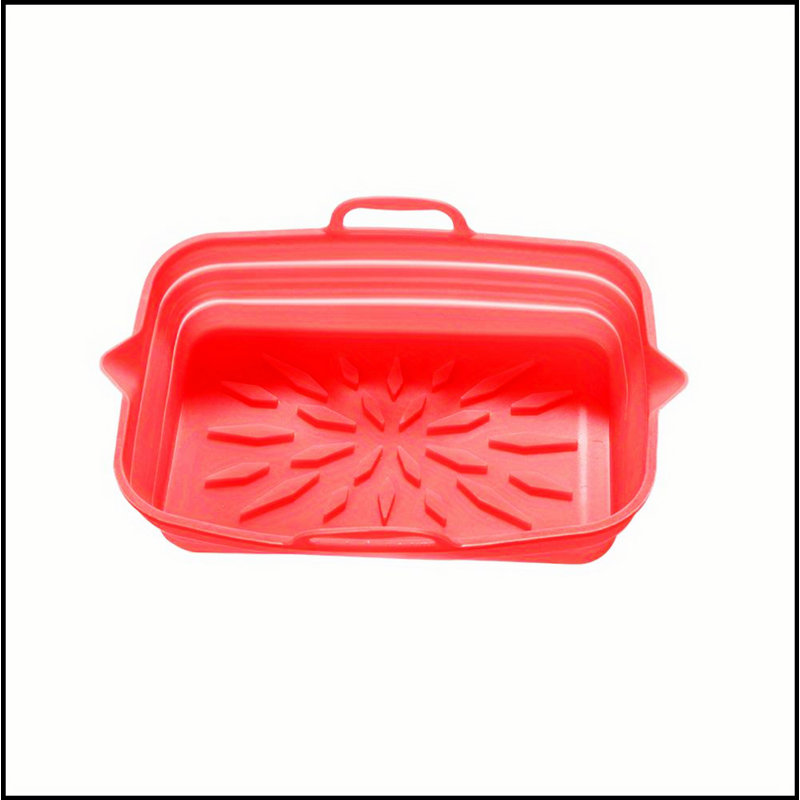 Foldable Silicone Air Fryer Liners, Reusable and Heat-Resistant, Perfect for Healthy Cooking and Easy Cleanup