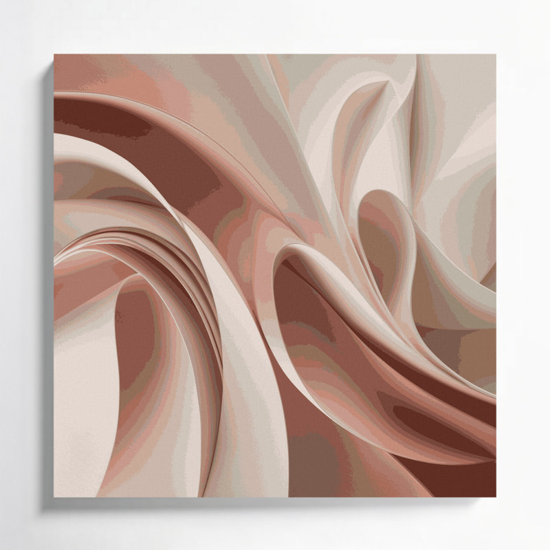 Gradient abstrait 76, toile beige, H 12 po x l 12 po