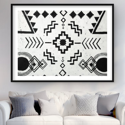 Motifs Ethniques - Reproduction mate encadrée «Man Cave» | Décoration intérieure