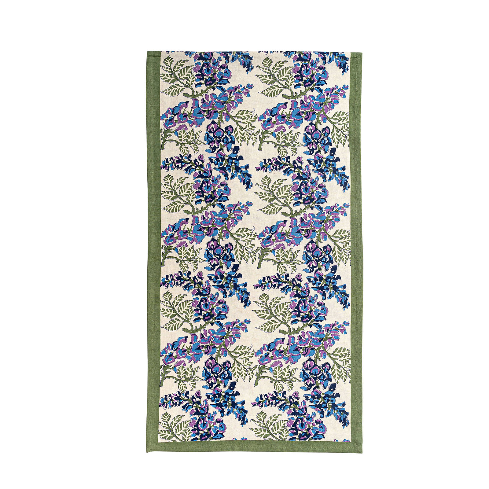 Kappa Floral Table Runnner, 72" x 16", Blue/Green