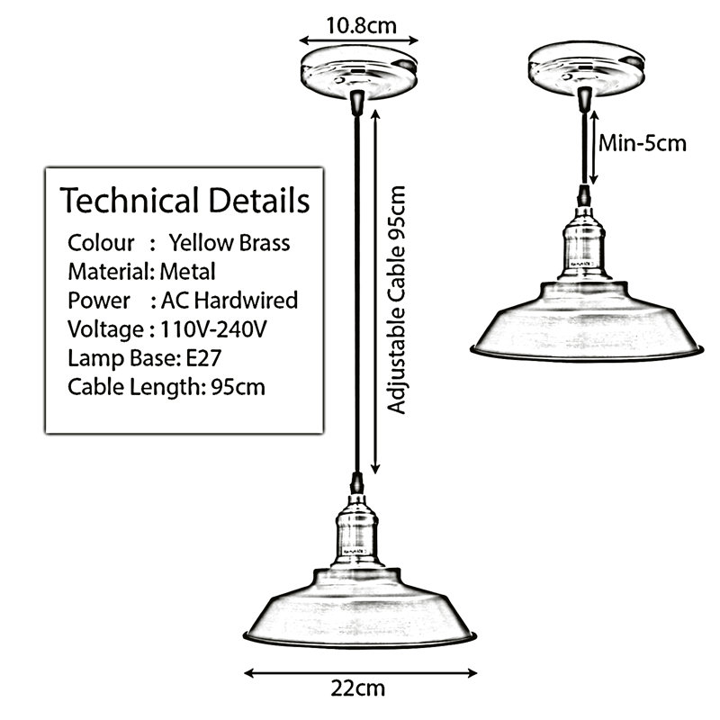 Mebane 1 - Light Gold Single Pendant