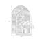 Art mural Mid-Century moderne en toile pour salon-279406930