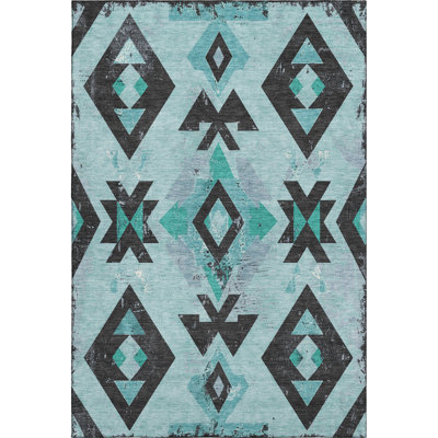 Premium Machine Washable Fairwood AMF1882 Aztec Rug