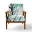 Fleurs orange abstraites - Fauteuil d'appoint rembourré traditionnel-164883862-164883882