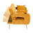 Orange Corduroy With Solid Wood And Artificial Board Frame Thick Soft Sponge Filling For Comfort-1404839501