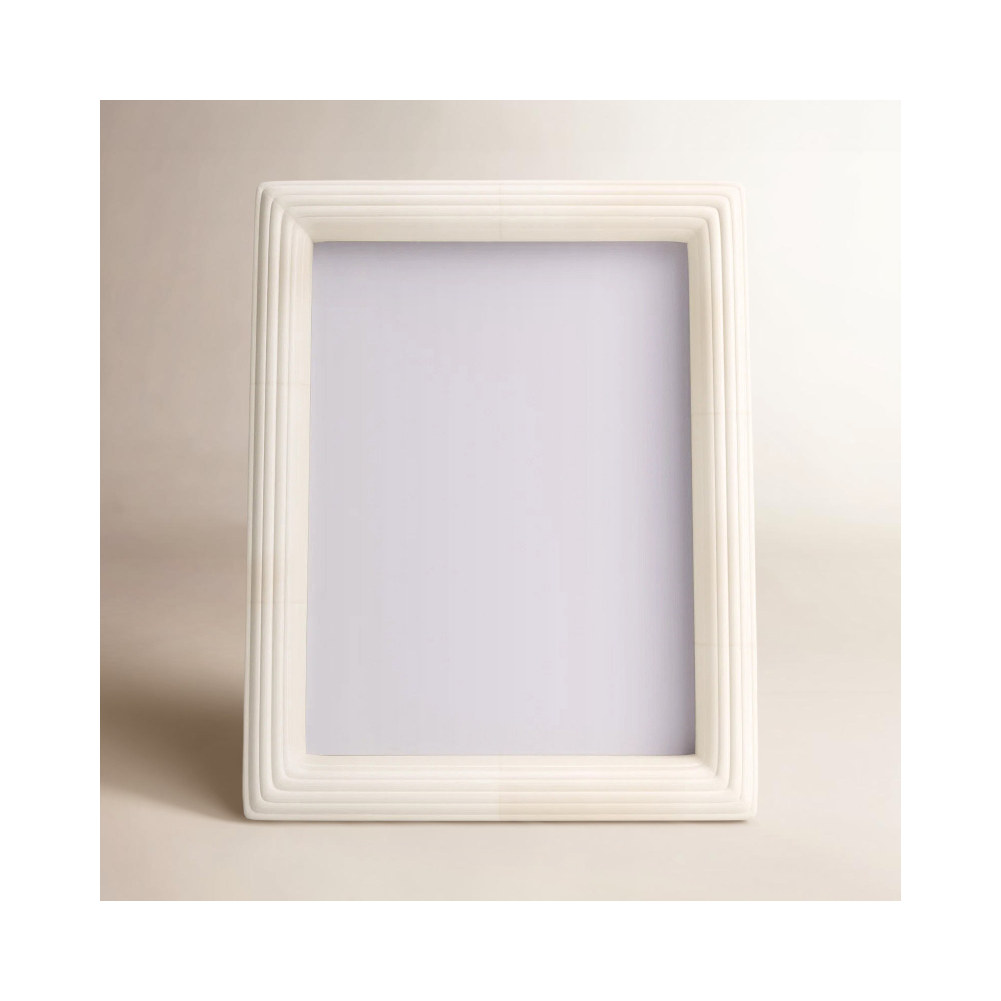 Zuriah Bone Matte Picture Frame, White, 4" x 6"