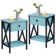 Kempst 22" Tall Nightstand, End Side Tables with Storage Drawer and Open Wood Shelf for Bedroom