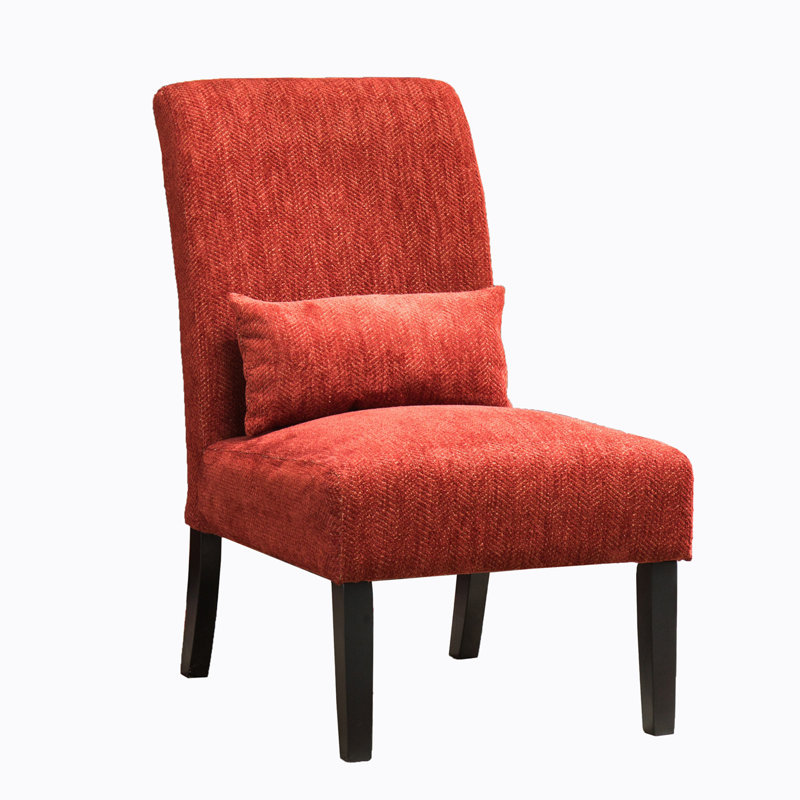 Chaise d'appoint 31,75 po Stepanas, Tissu rouge
