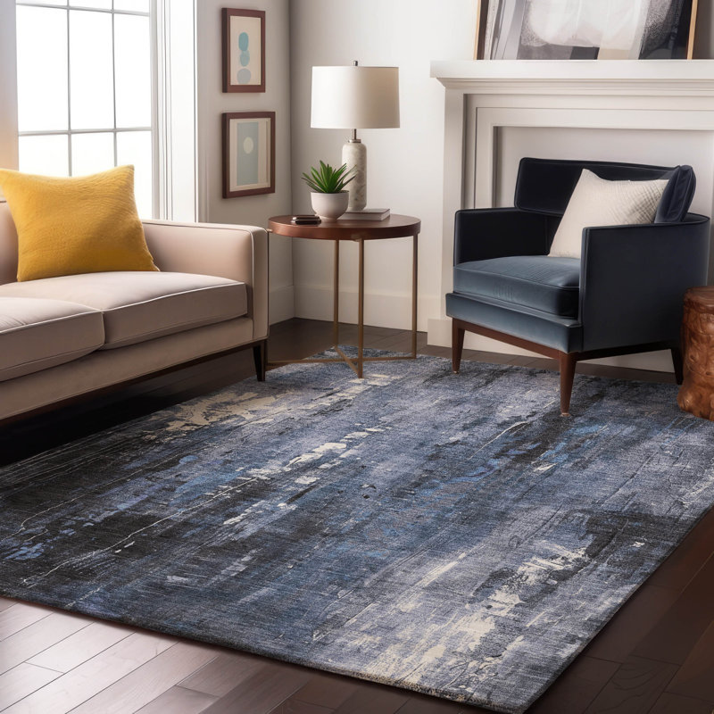 Premium Machine Washable Strinko AMF1683 Modern Rug, Rectangle 5' x 7'6"
