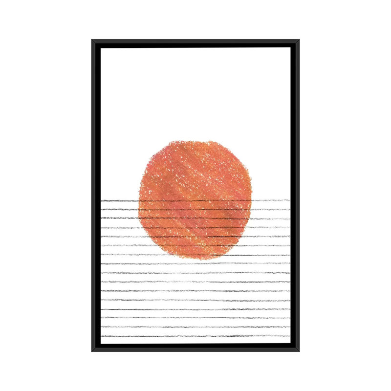 Terracotta Sunset - reproduction d'art, H 26 po x l 18 po x 1,5 po, Aucun mat, Toile avec cadre noir