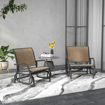 Ensemble de 2 fauteuils oscillants oscillants Outsunny