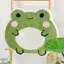 Mignon tapis de bain antidérapant, tapis de bain pour salle de bain, tapis de douche à poils longs en forme d'animal amusant, décor de salle de bain lavable, vert