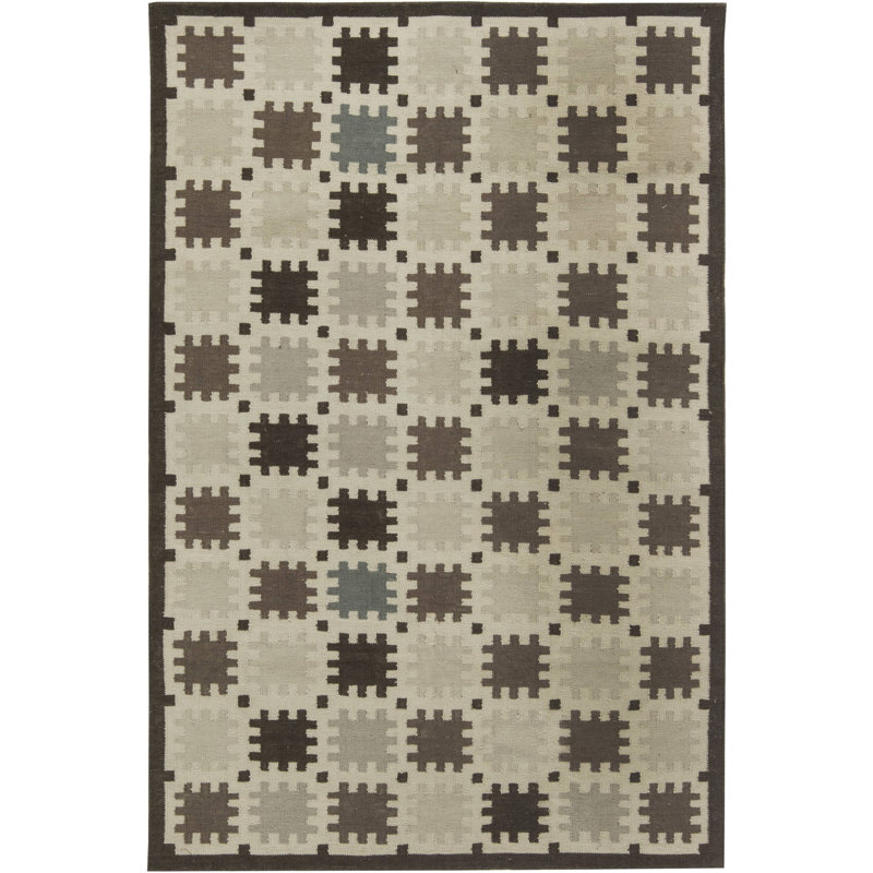 Tapis d'intérieur moderne à tissage plat 4 pi 1 po x 6 pi 2 po Modern