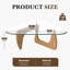 Modern Triangle Coffee Table, Tempered Glass Top & Curved Wooden Base for Living Room-416388526-416388528-416388529
