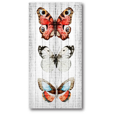 Ashlamari Gold Butterflies on Canvas by Tamiris6 Graphic Art August Grove Size: 30 H x 30 W x 1.25 D