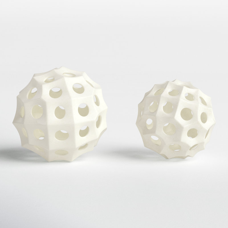 Jonali 2 Piece Orb Abstrac Sculpture Set