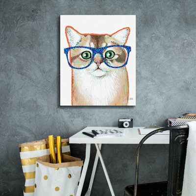 «Bespectacled Pet 2» par Melissa Averinos, art mural sur toile