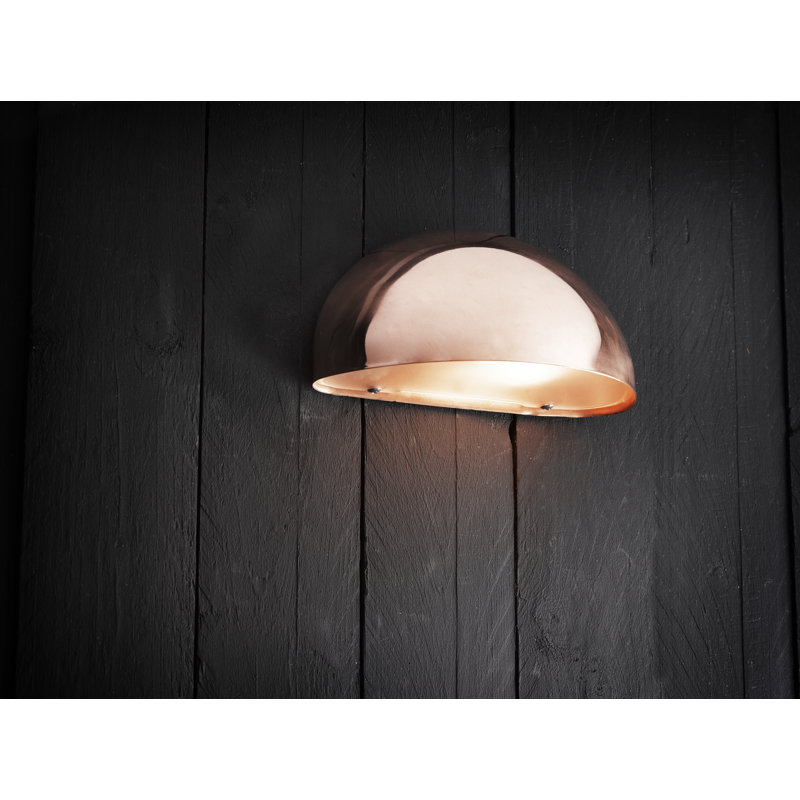 Scorpius Outdoor Bulkhead Light, 10cm H x 20cm W x 10cm D, Copper