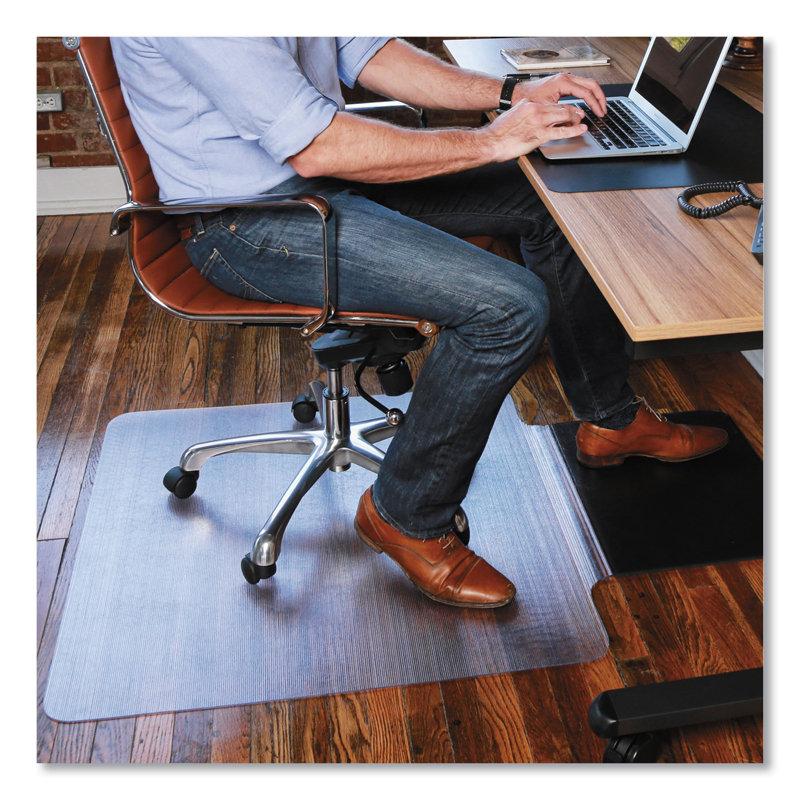 Tapis de chaise rectangulaire et droit, H 0,75 po x l 36 po x P 53 po