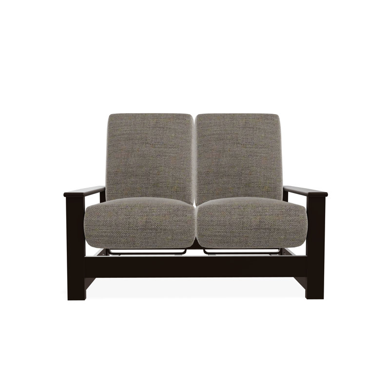 Causeuse à deux places avec siège en polymère Leeward, Tissage uni cendre coulée Sunbrella®, Kona