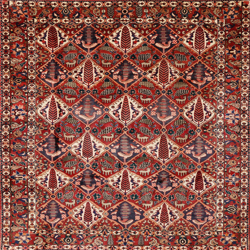 Oriental Indoor Rug, Square 4'