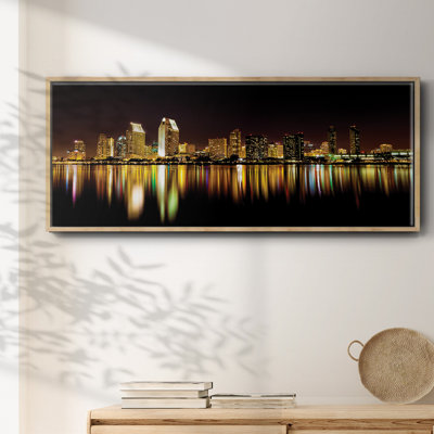 San Diego Skyline- Framed Canvas