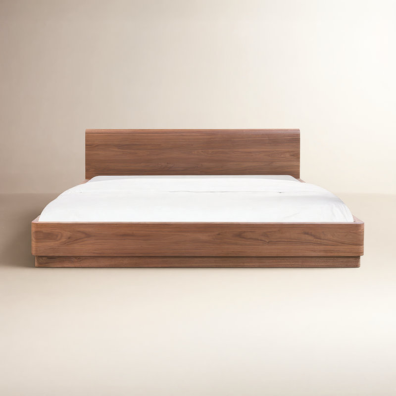 Mille Platform Bed, King, Walnut