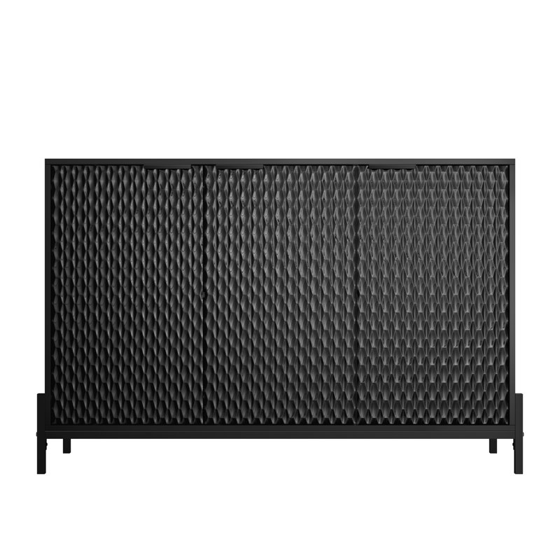 Buffet Tiet, Noir, H 31,5 po x l 48,8 po x P 15,74 po