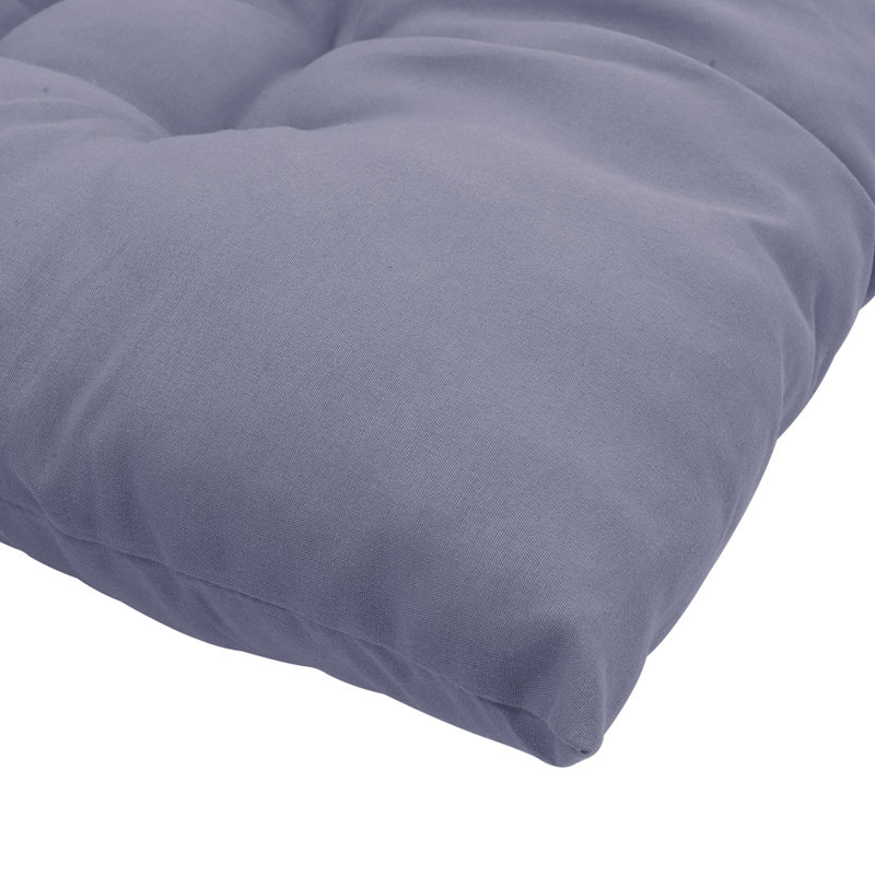 Indoor Outdoor Seat/Back Cushion, 8cm H x 125cm W x 48cm D, Grey