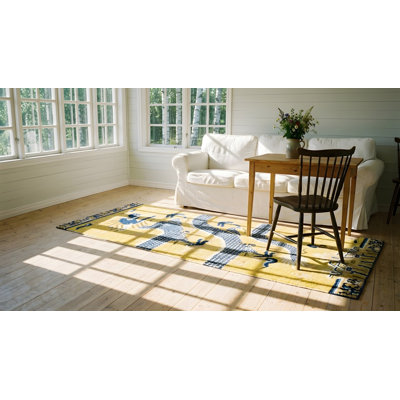 Hand Knotted Wool Floral Area Rug