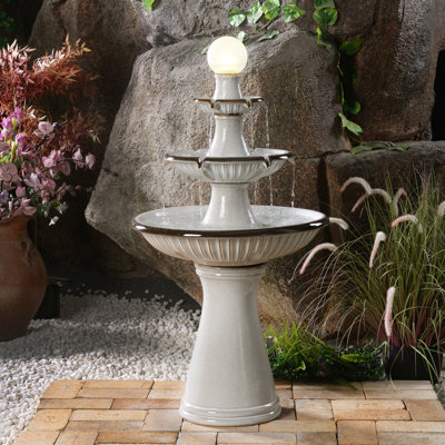 Fontaine en céramique avec lumière Jambi Kingley