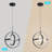 Jamarris Modern LED Chandelier, Pendant Light Adjustable Height & Dimmable, 3 Ring 22W 4000K Chandeliers-1264349143