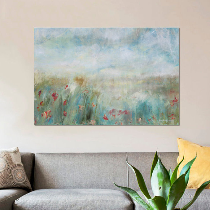 «Wild Garden», reproduction sur toile, H 26 po x l 40 po x p 1,5 po, Pas de tapis, Toile tendue