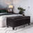 Afton 48"W Solid Wood Contemporary Storage Ottoman Bench with Lift-Top in Vegan Leather-299440171