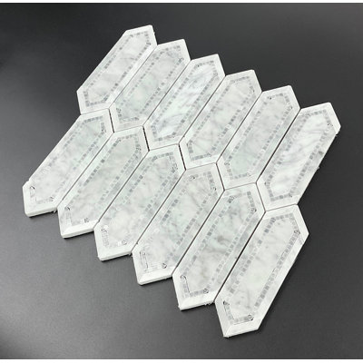 2" x 6.5" Natural Stone Color Variation Honeycomb Mosaic Wall & Floor Tile