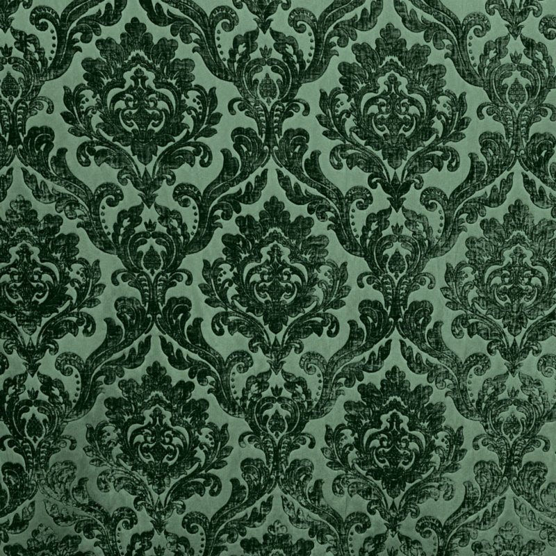 Damask Two Tone Velvet | Neiman Fabric, Hunter