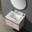 Comptoir de salle de bain 31 po - blanc avec évier rectangulaire à veines magnifiques et dosseret blanc de 4 po