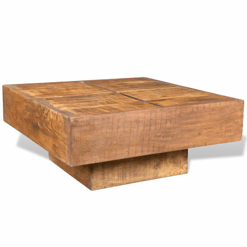 Petite table basse vidaXL, Brun, H 12 po x l 26,75 po x P 26,75 po