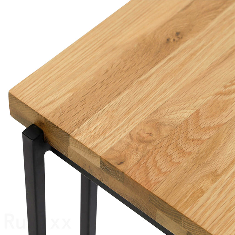 Grande table d'appoint en bois de chêne