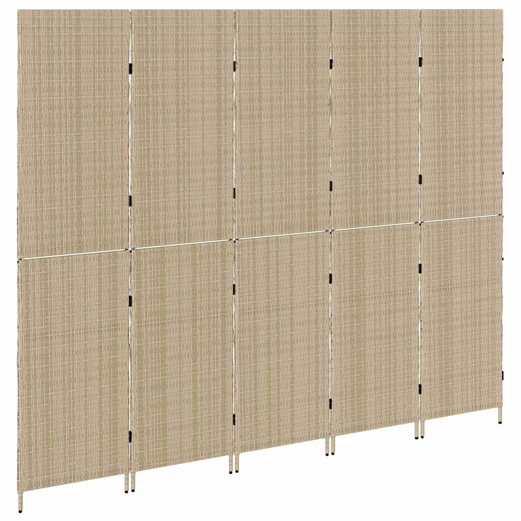 245cm W x 180cm H 5 - Panel Folding Room Divider