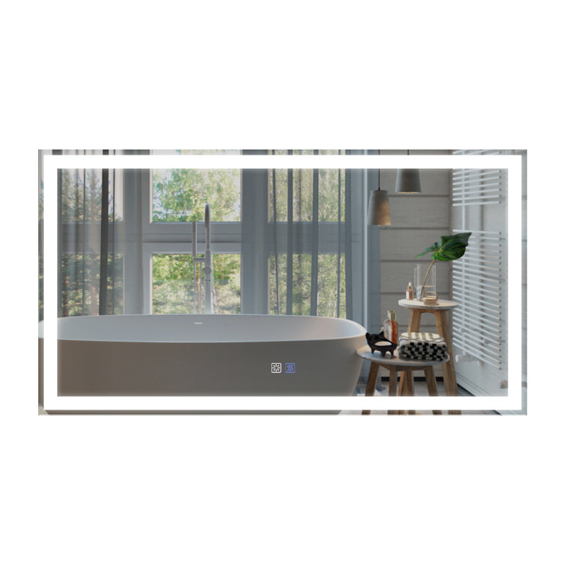 Kolston Metal Rectangle Wall Mirror, 30" x 55"