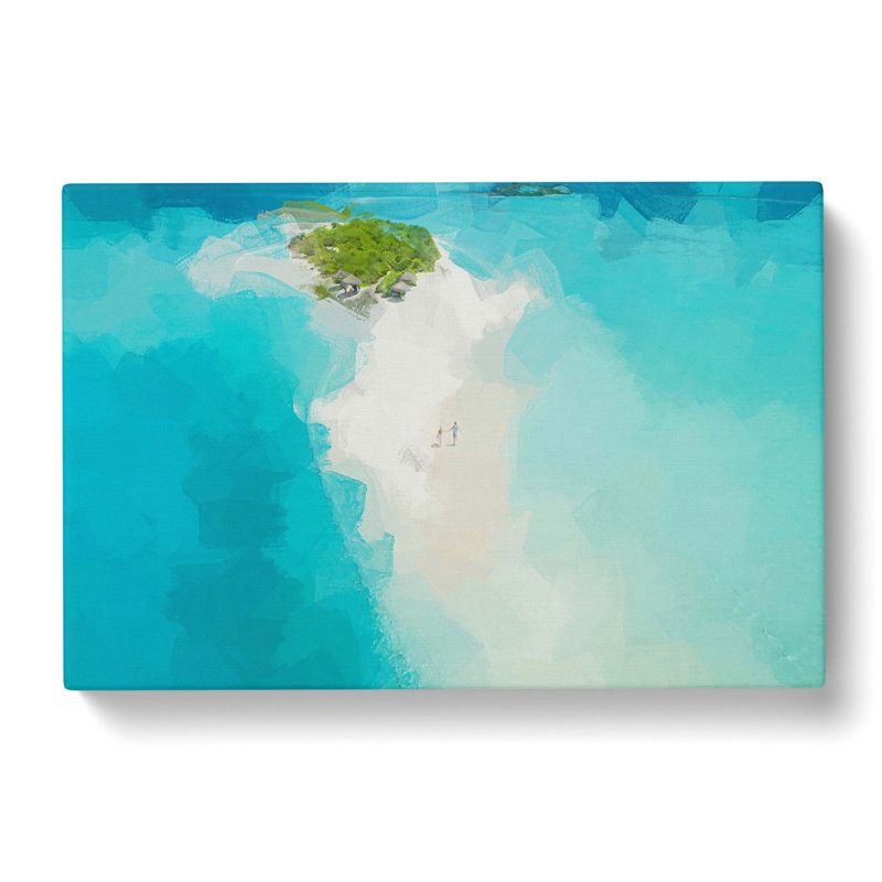 Alifu Alifu Atoll Beach Maldives In Abstract - Wrapped Canvas Print, 40cm H x 60cm W x 3cm D