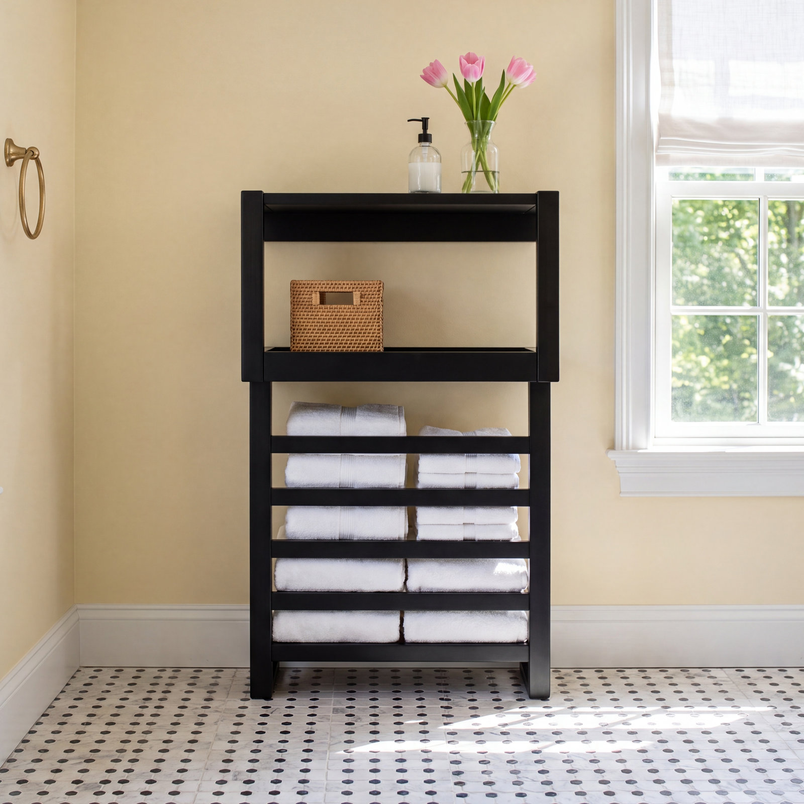 Markus Wall Mounted Towel Rack with Shelf
