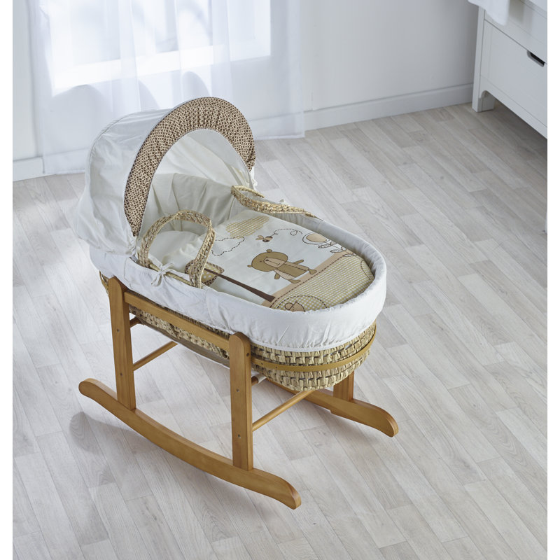 Moses Basket With Stand with Bedding with Mattress
